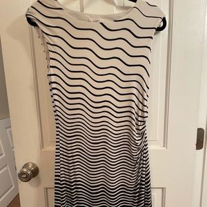 Cream and black dress from Loft. Size SP